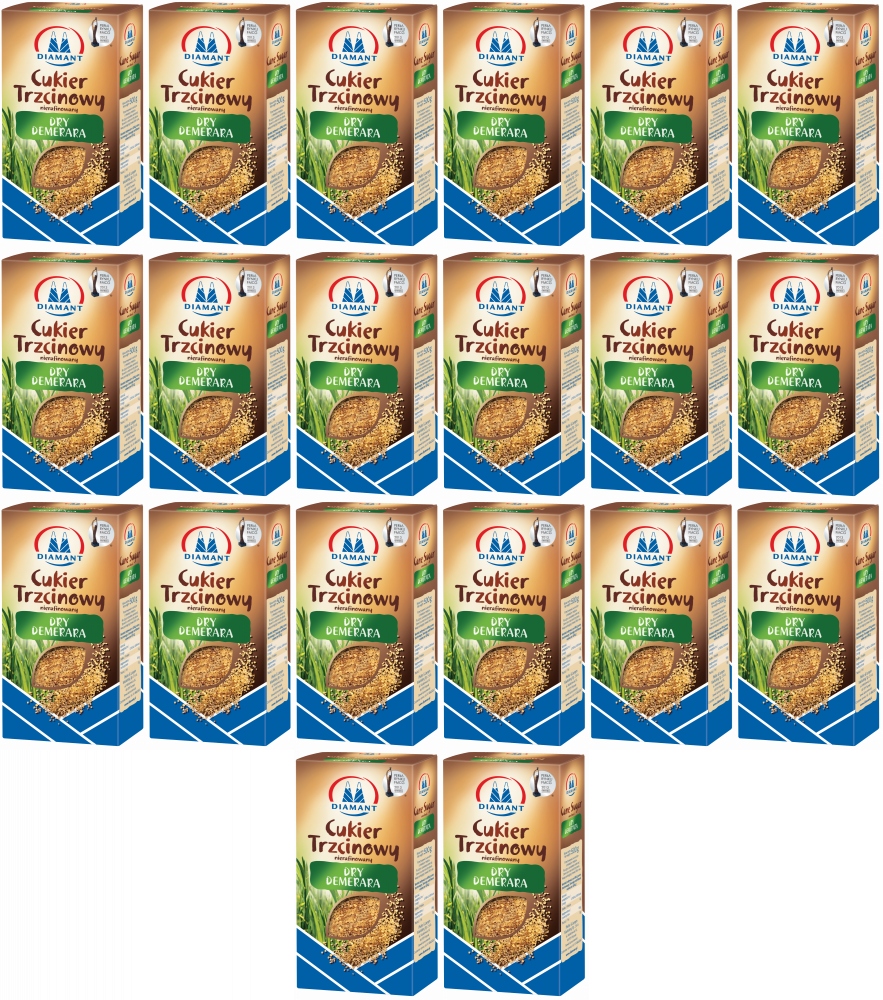 Diamant Cukier trzcinowy Dry Demerara 500g x20