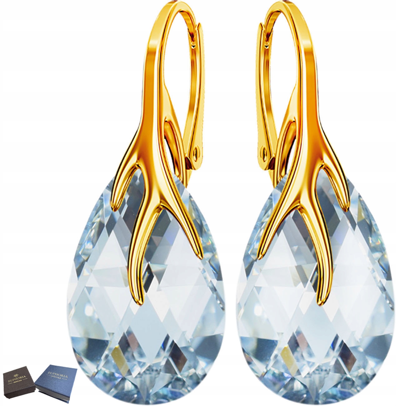 Pozlacené Stříbrné Náušnice 925 Závěsné Stříbrné šperky pro maminku Kamarádku