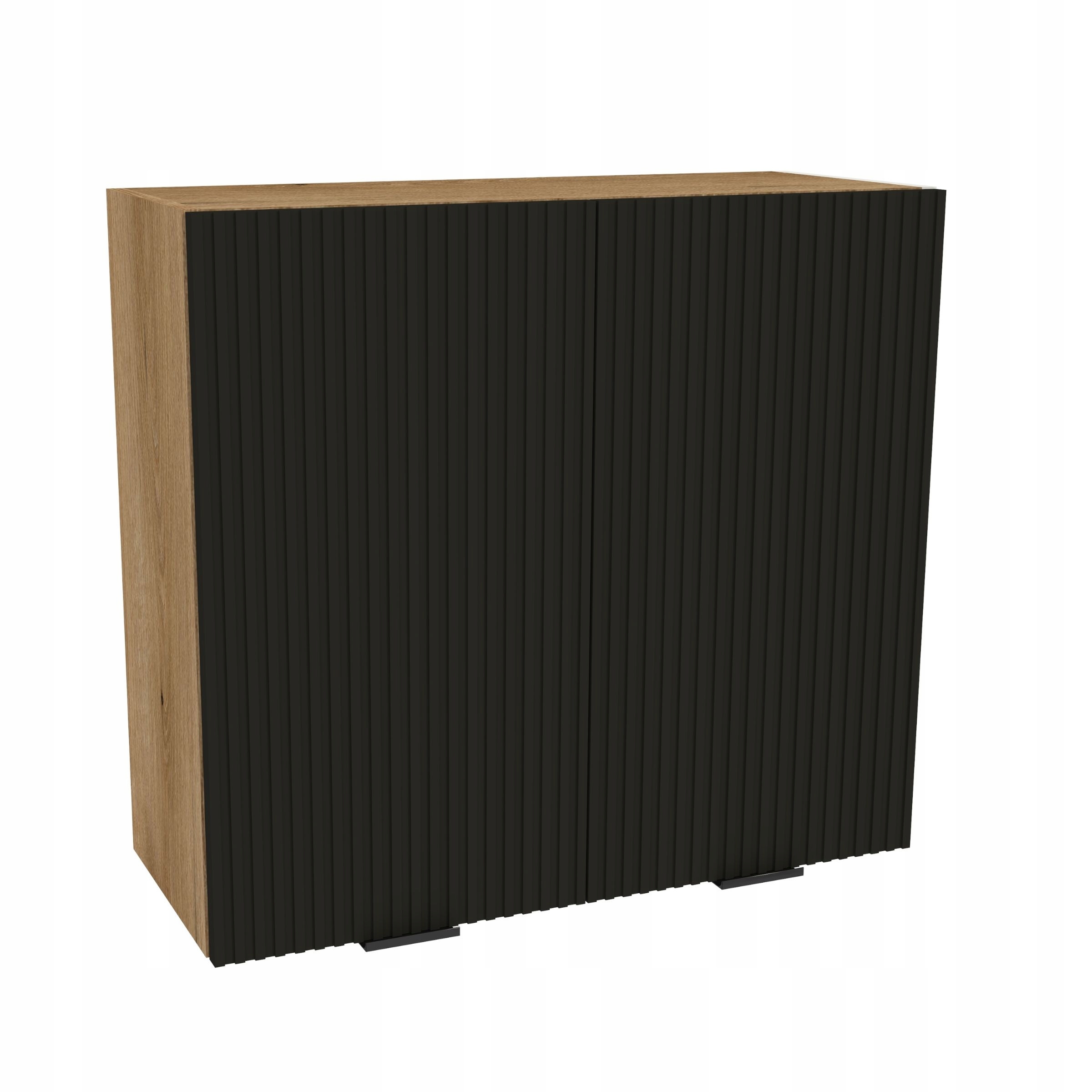 Horná kuchynská skrinka 80/72 Vigo korpus Dub Evoke predná časť Ryfla čierna mat