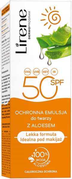 

Lirene ochronna emulsja do twarzy SPF50 Ir Aloes