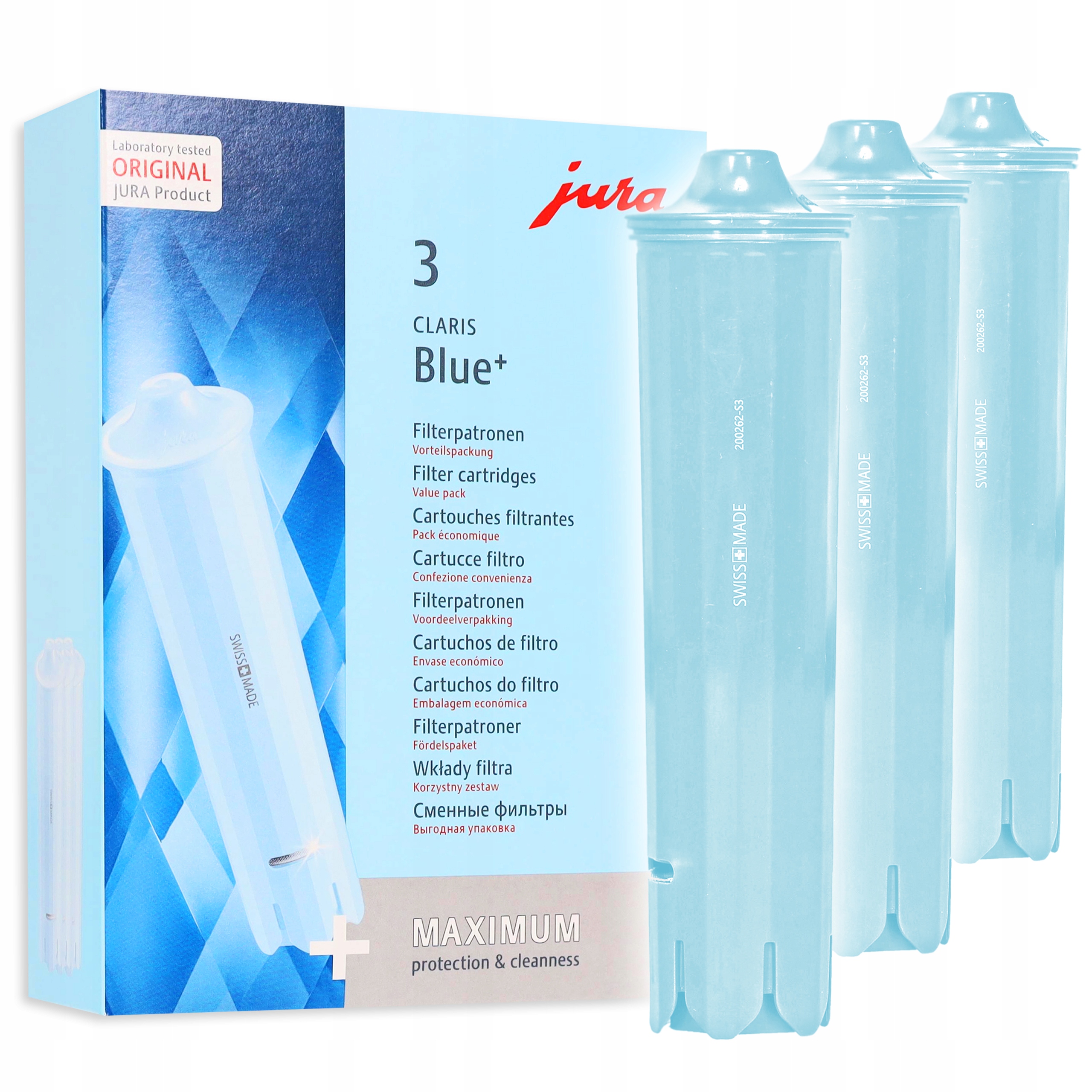 3 x vodní filtr Claris Blue pro kávovar Jura