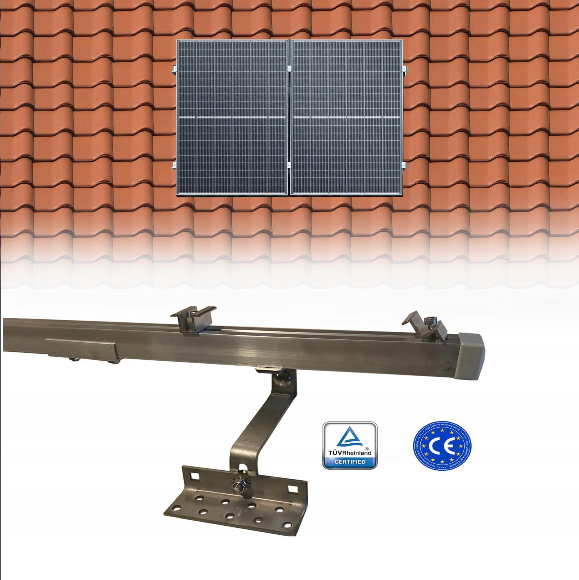 System Mocowania 2 Modułów Pv Na Dachówce