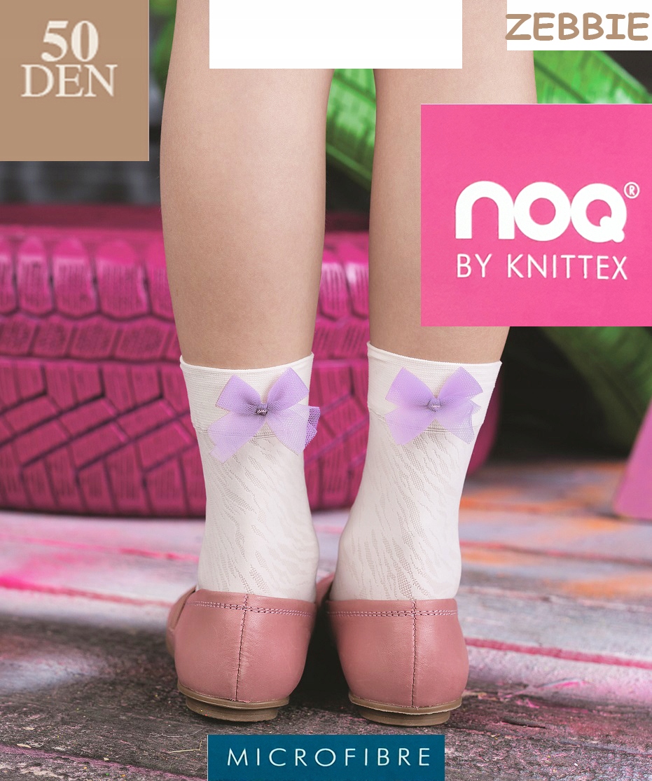 

knittex Zebbie skarpetki 50 den białe/LILA Uni