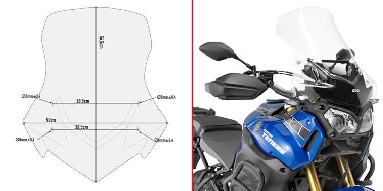 GIVI ВІТРОВЕ СКЛО D2119ST YAMAHA XT 1200Z SUPER TENERE