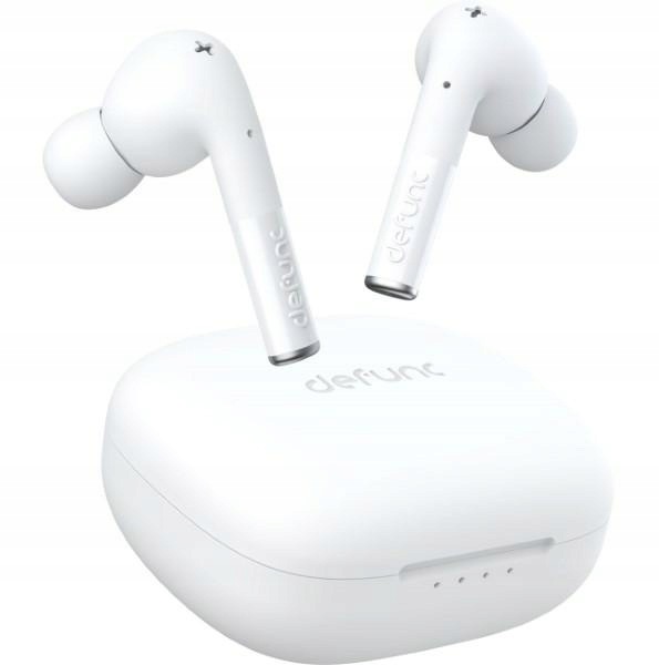 DeFunc Słuchawki Bluetooth 5.2True Entertainment bezprzewodowe białe/white