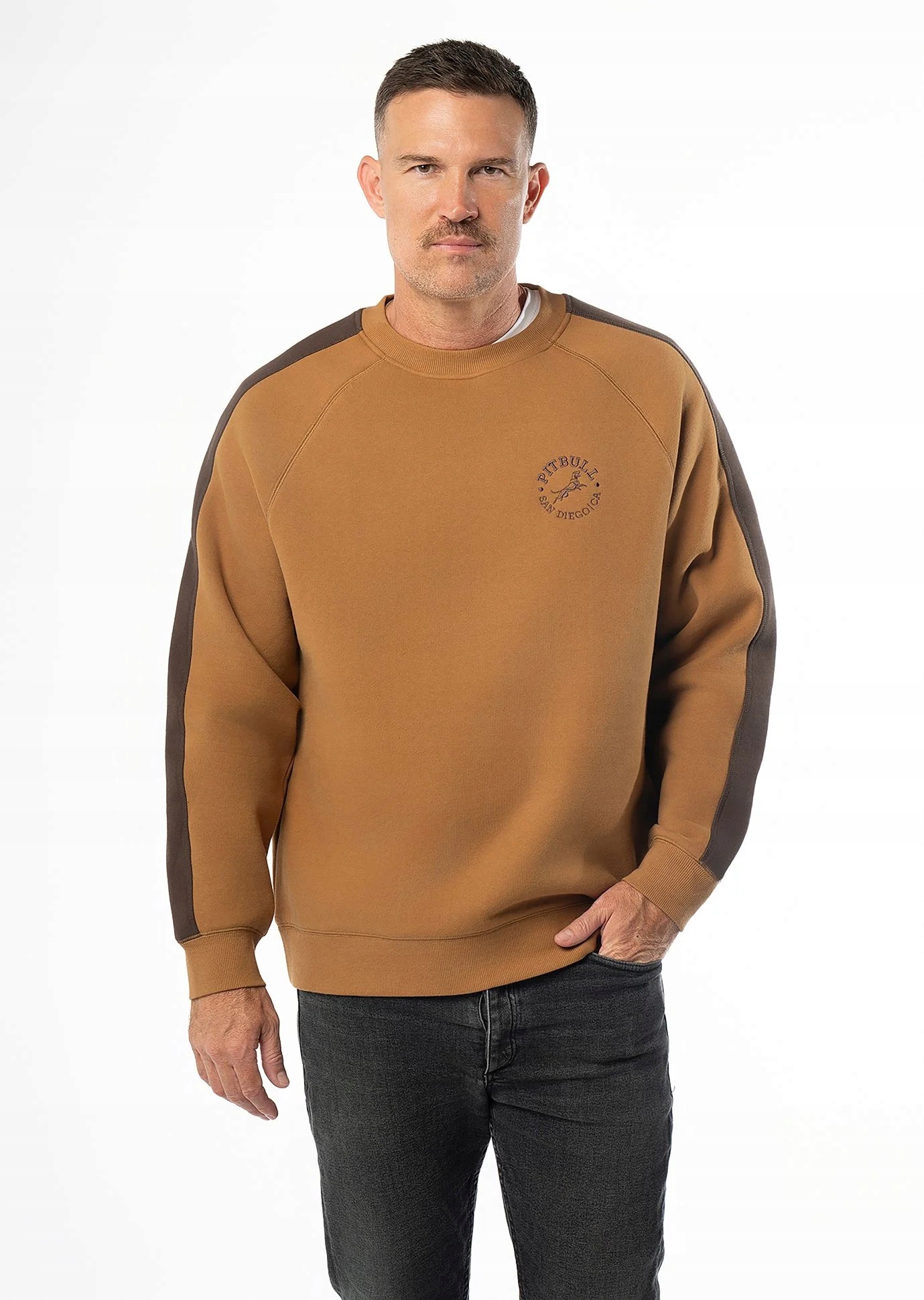 Pánská Mikina Crewneck Pit Bull West Coast San Diego Ca Sportovní L