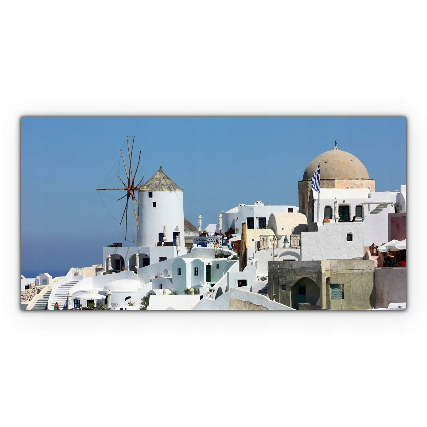 

foto-obraz na płótnie 120x60 Młyn Grecja Wzgórze