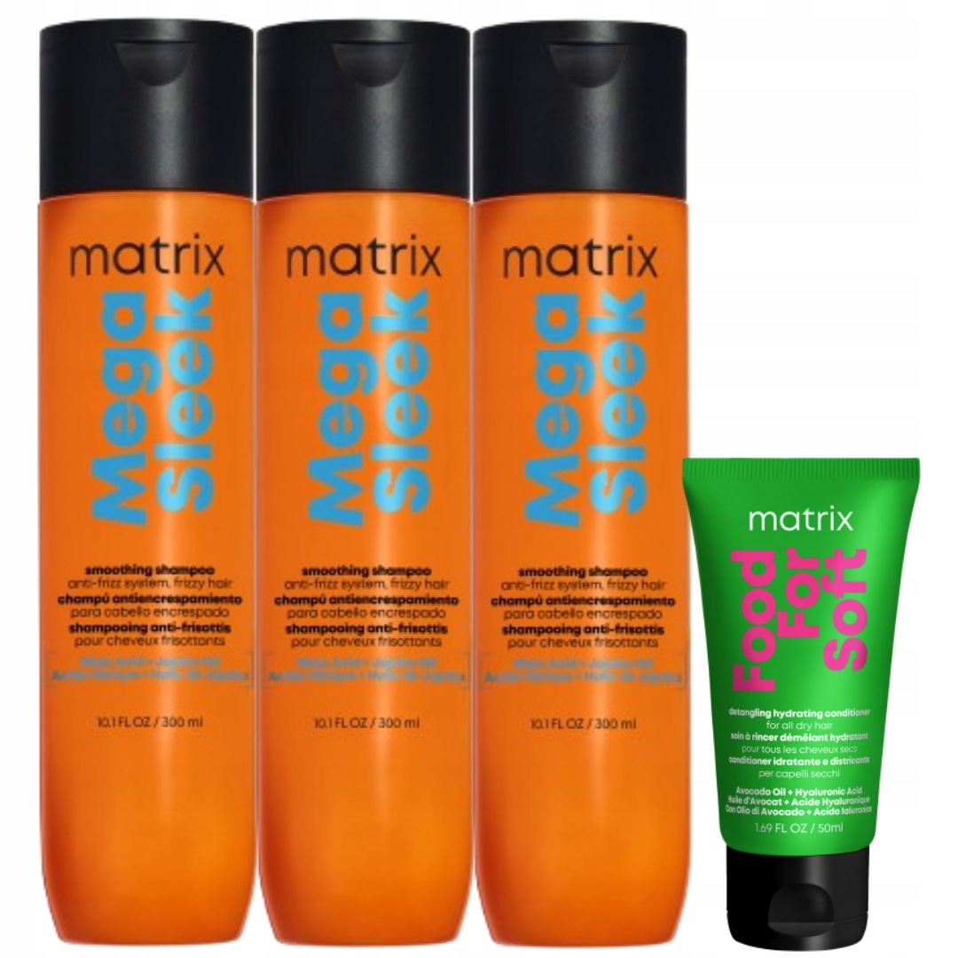 Matrix Sleek Szampon wygładzający włosy szorstkie i matowe 3x300ml