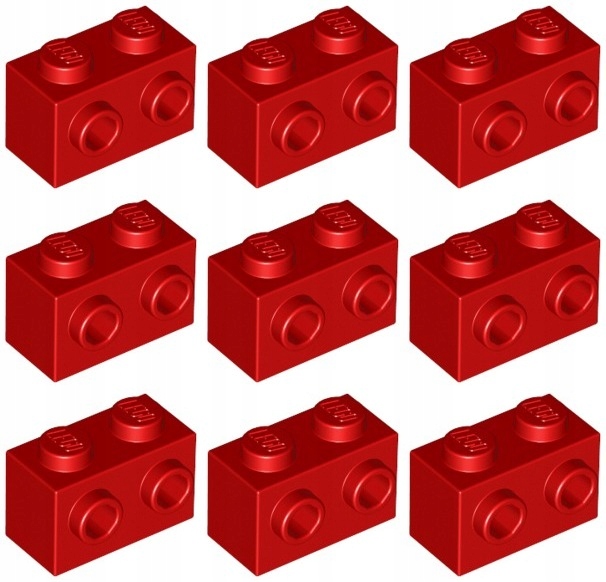 

Lego 11211 Klocek 1x2 2 piny czerwony (9g) 9 szt.