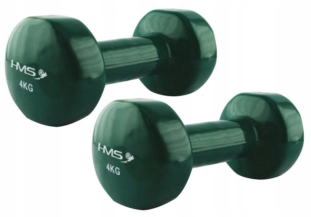 HMS Zestaw Hantli Ciężarków Żeliwnych Pokrytych Winylem 2x4 kg