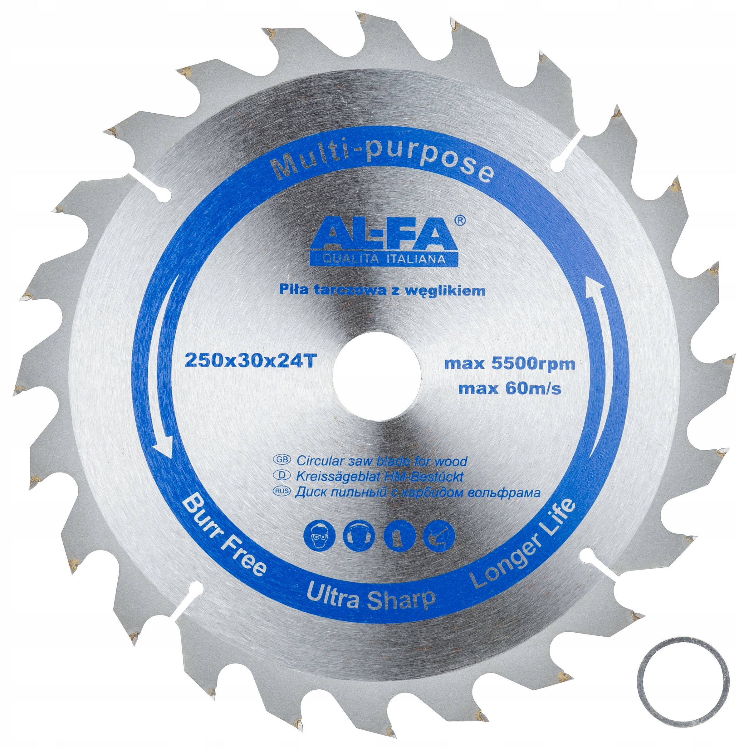 TARCZA WIDIOWA DO DREWNA PIŁA WIDIOWA 250X30X24T