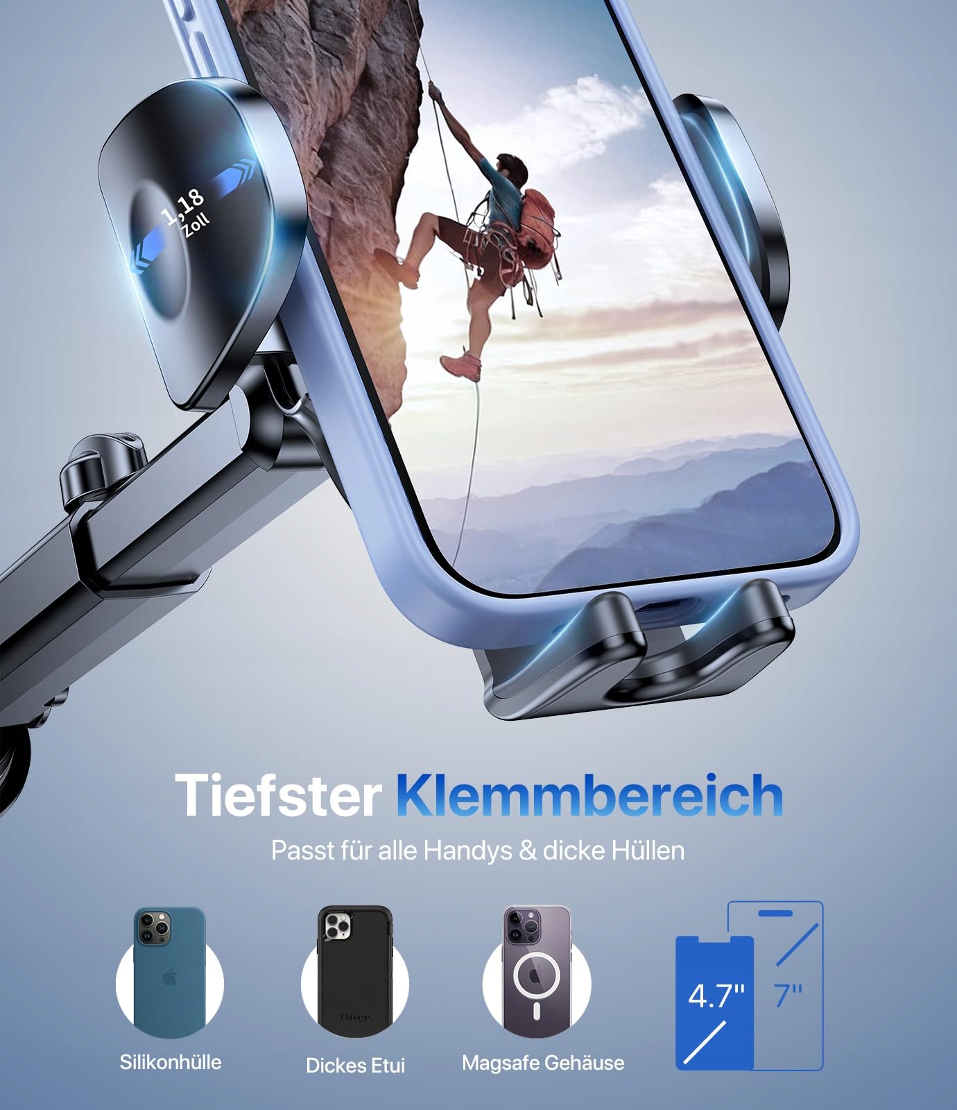 MIRACASE Uchwyt Samochodowy Do Telefonu 360° Na Szybę i Deskę Rozdzielczą — miniatura 2
