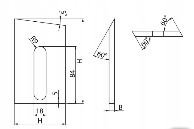 Nůž pro obraceč Safo Hss 75x125x5 Faba