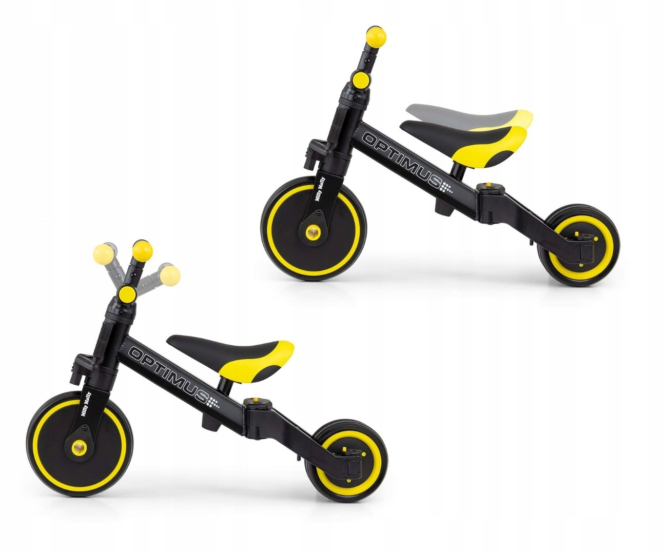 Rowerek 3w1 Optimus Black Hamulec Brak