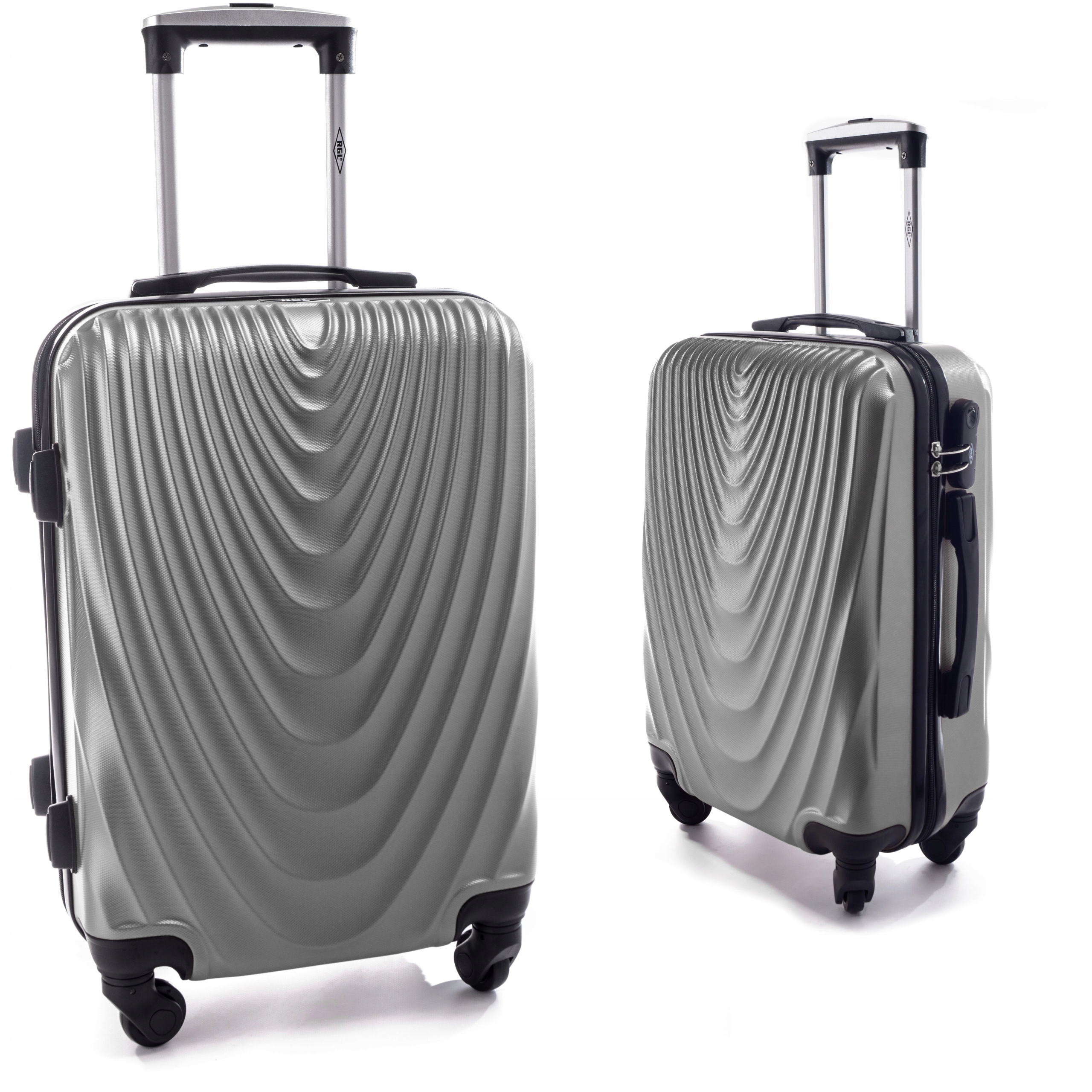 ŚREDNIA WALIZKA NA KÓŁKACH PODRÓŻNA TORBA ABS 63 Wielkość średnia