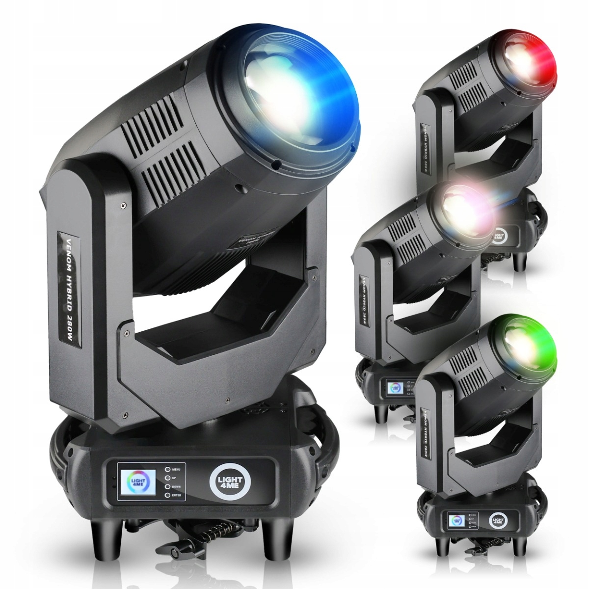 Pohyblivá Hlava Led Jevištní Světlo LIGHT4ME Venom Hybrid 280W