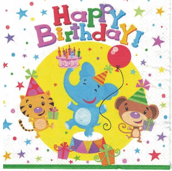 

Serwetki Urodziny Happy Birthday Circus nr 2