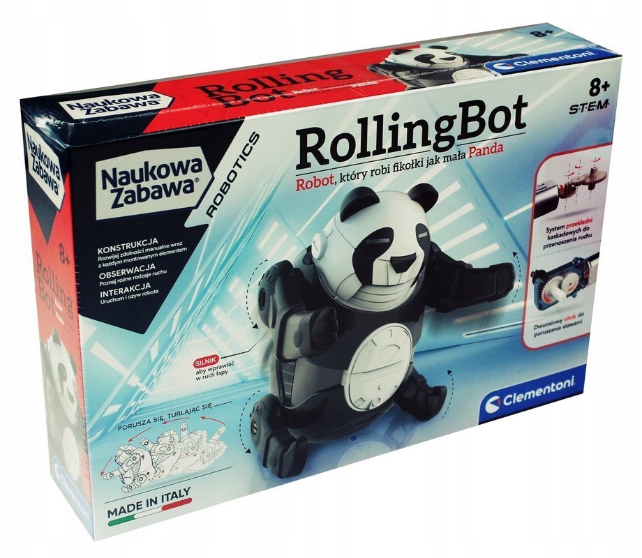RollingBot Robot Panda Naukowa Zabawa Clementoni Rodzaj do programowania i kodowania