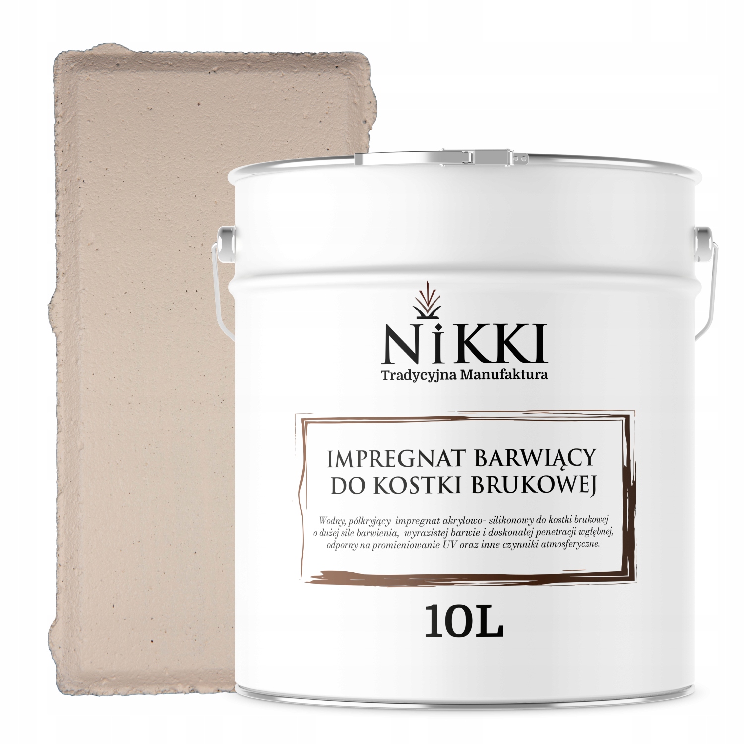 Impregnat Barwiący Do Kostki Brukowej Cegły Betonu Kremowo Beżowy 1015 10L