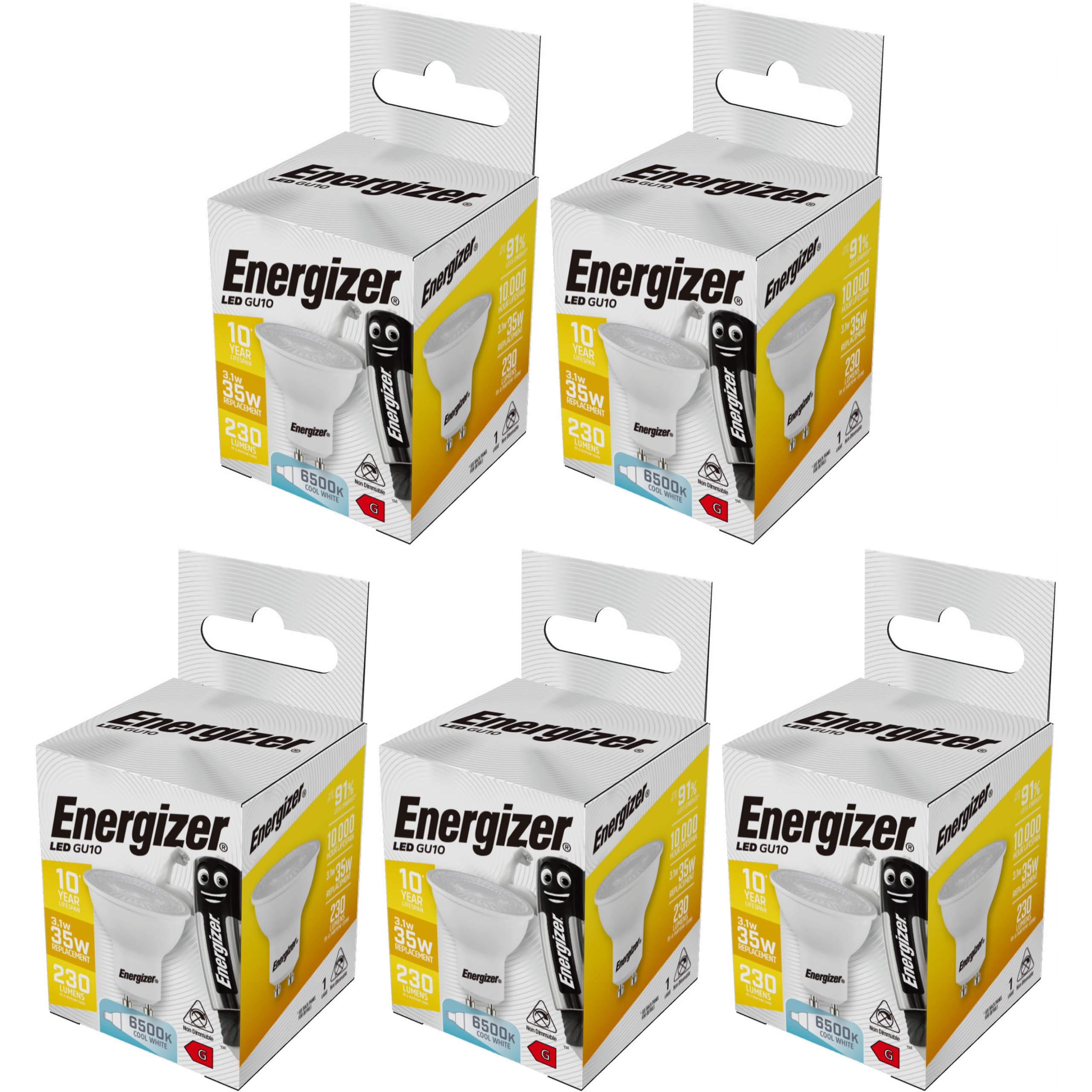 

5x Żarówka Energizer GU10 Led 3W 35W 230lm S18540