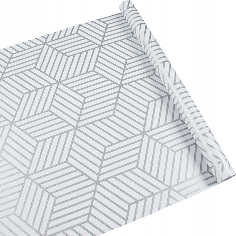 

Tapeta Srebrna samoprzylepna geometryczna T5353-1