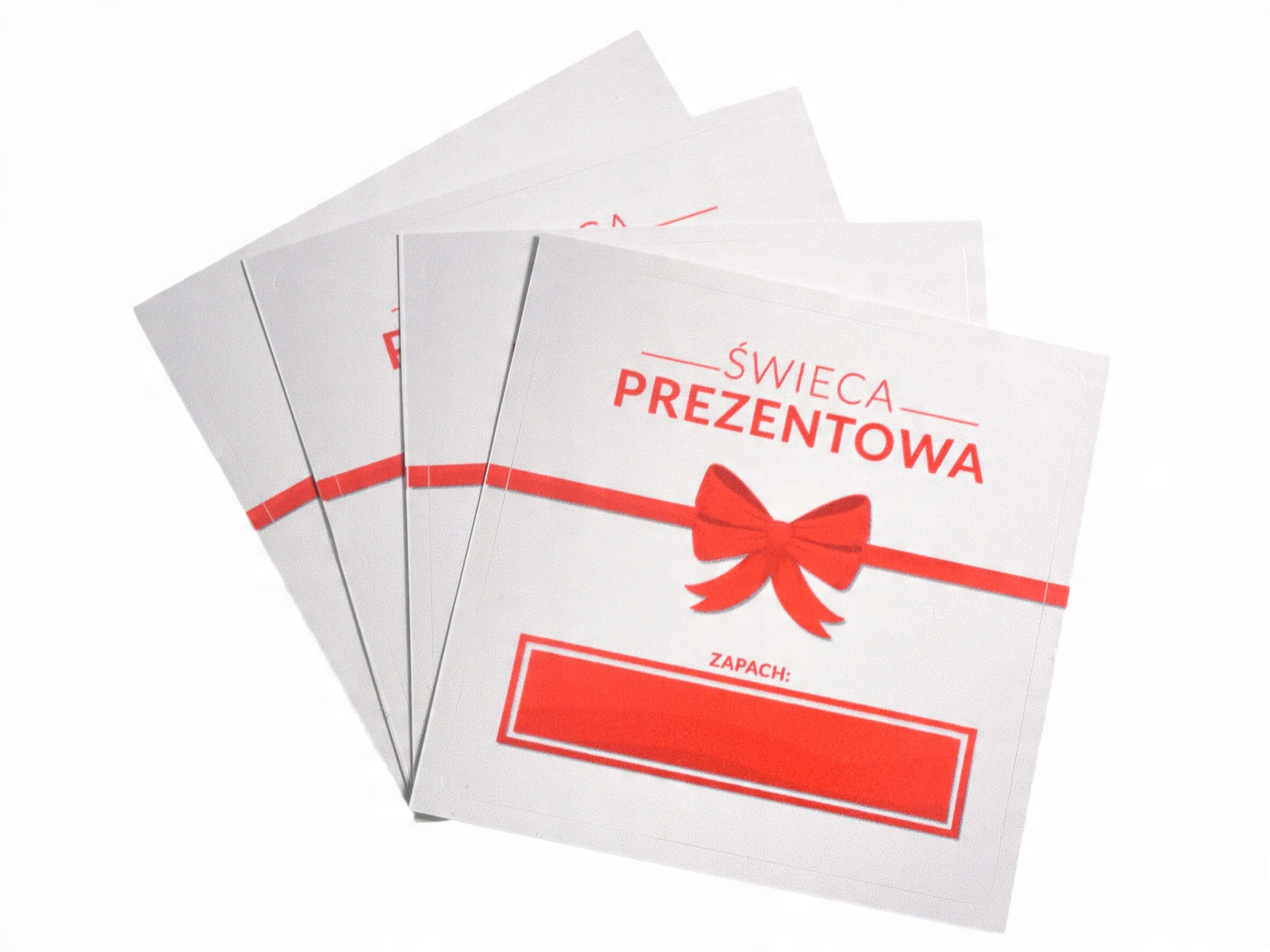 

4x Naklejki ozdobne na świece prezentowe 5cm