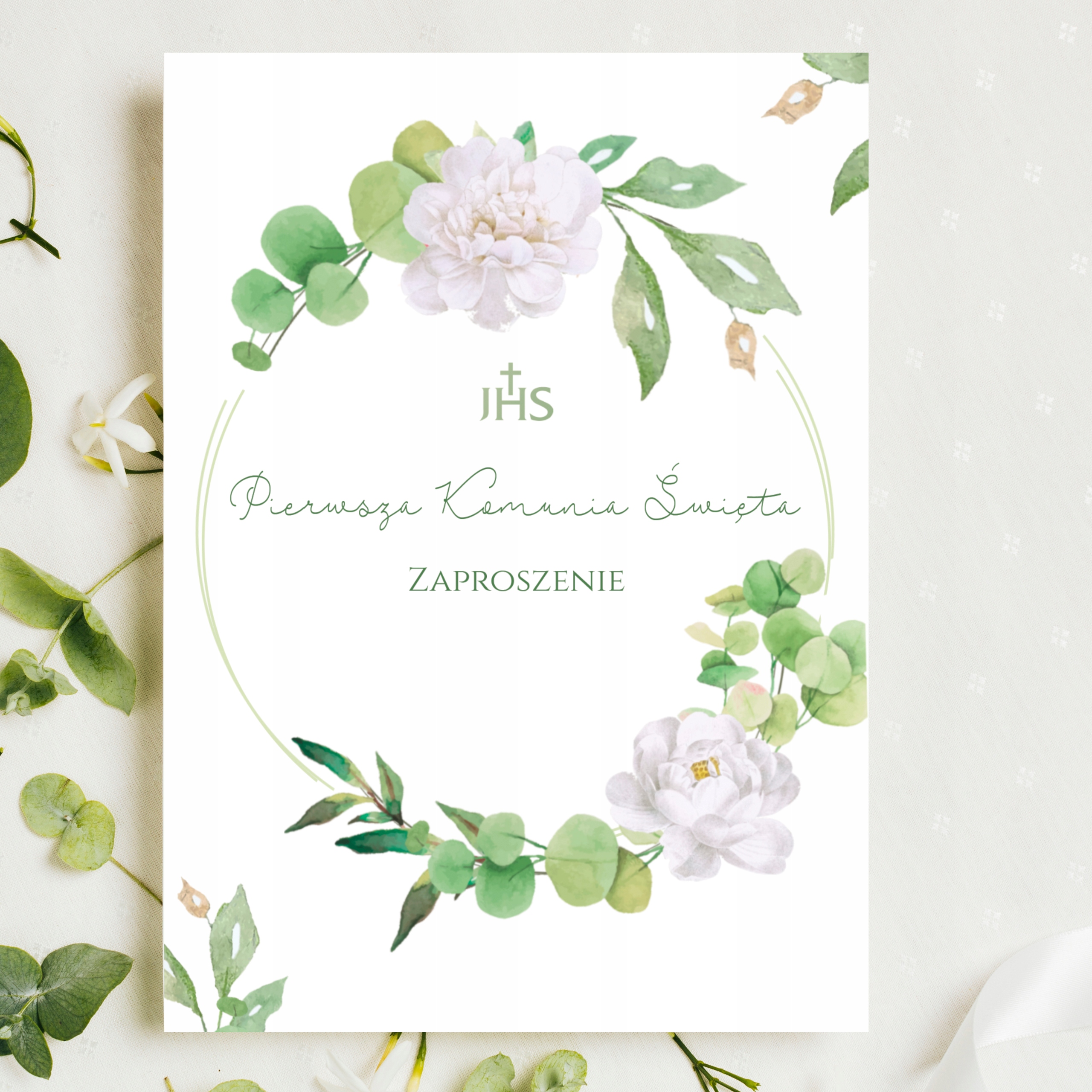 ZAPROSZENIA NA KOMUNIĘ komunijne gotowe BOHO Rodzaj komunia