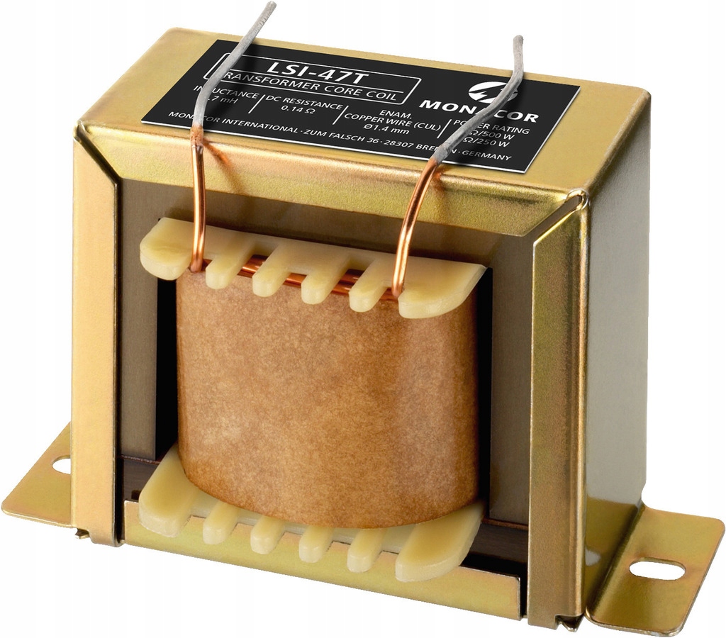 Cewka głośnikowa Monacor LSI-47T 4,70 mH drut 1,4 mm 0,15 ohm zwrotnica