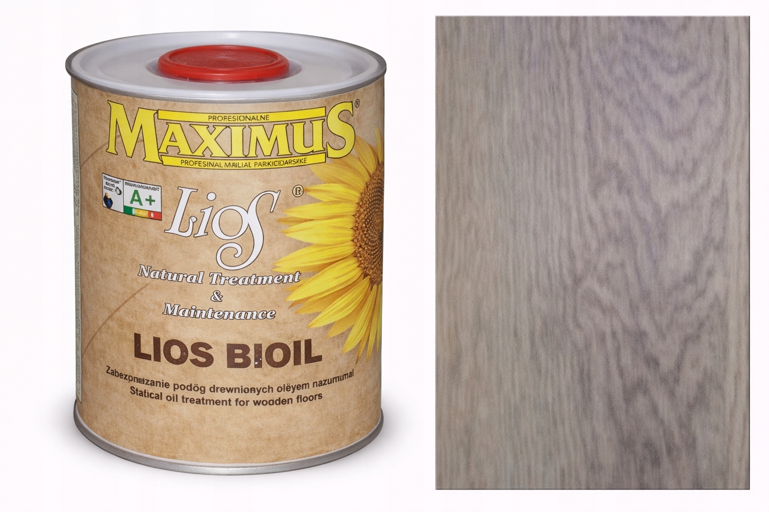 Maximus Lios Bioil Tortora holubí Kašmír – Taupe 1L barvící olej na dřevo