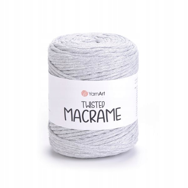 YarnArt Twisted Macrame 756 šedý provázek makramé sada 2 x 500 g