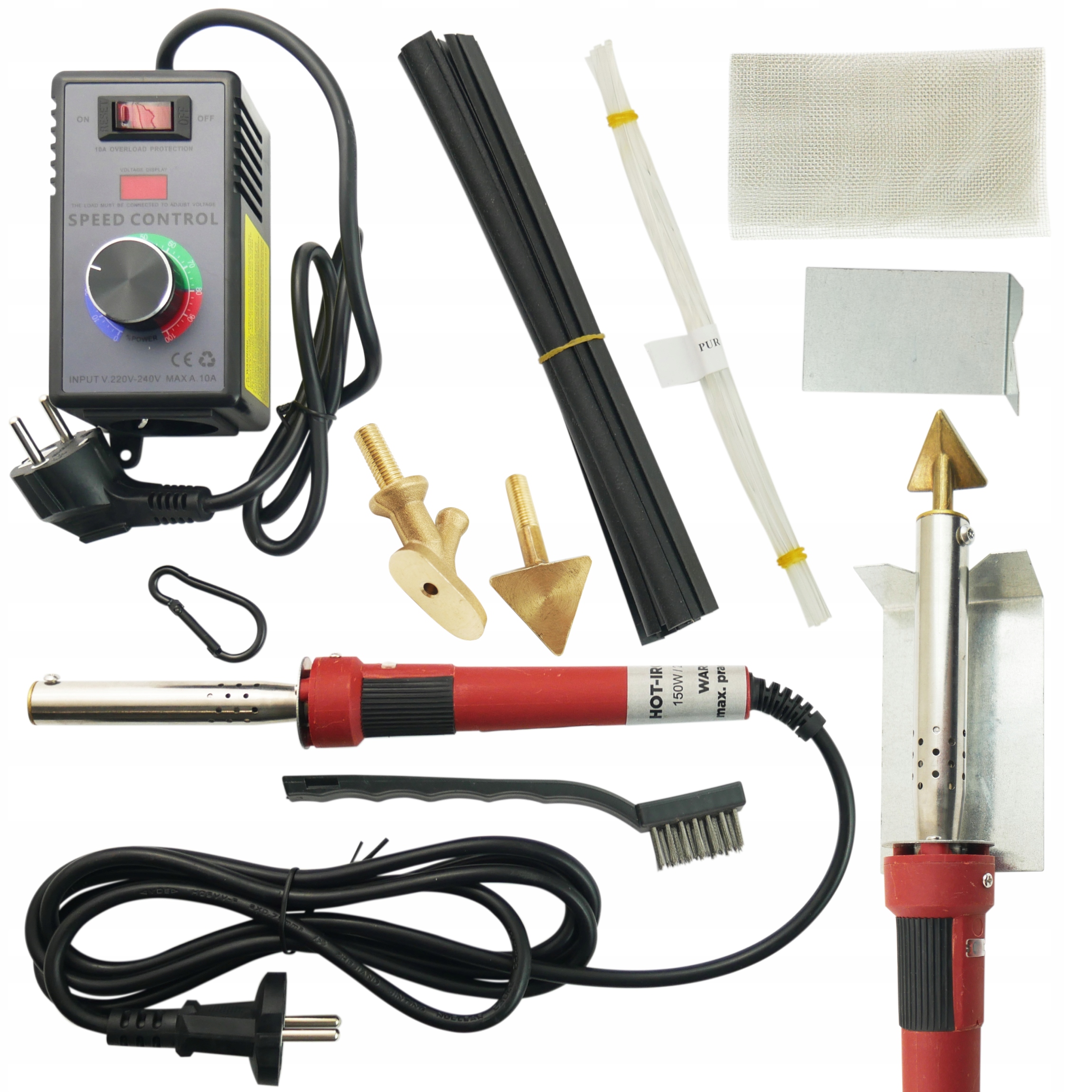 Svařování plastů 150W regulátor Dvě roztírací patky