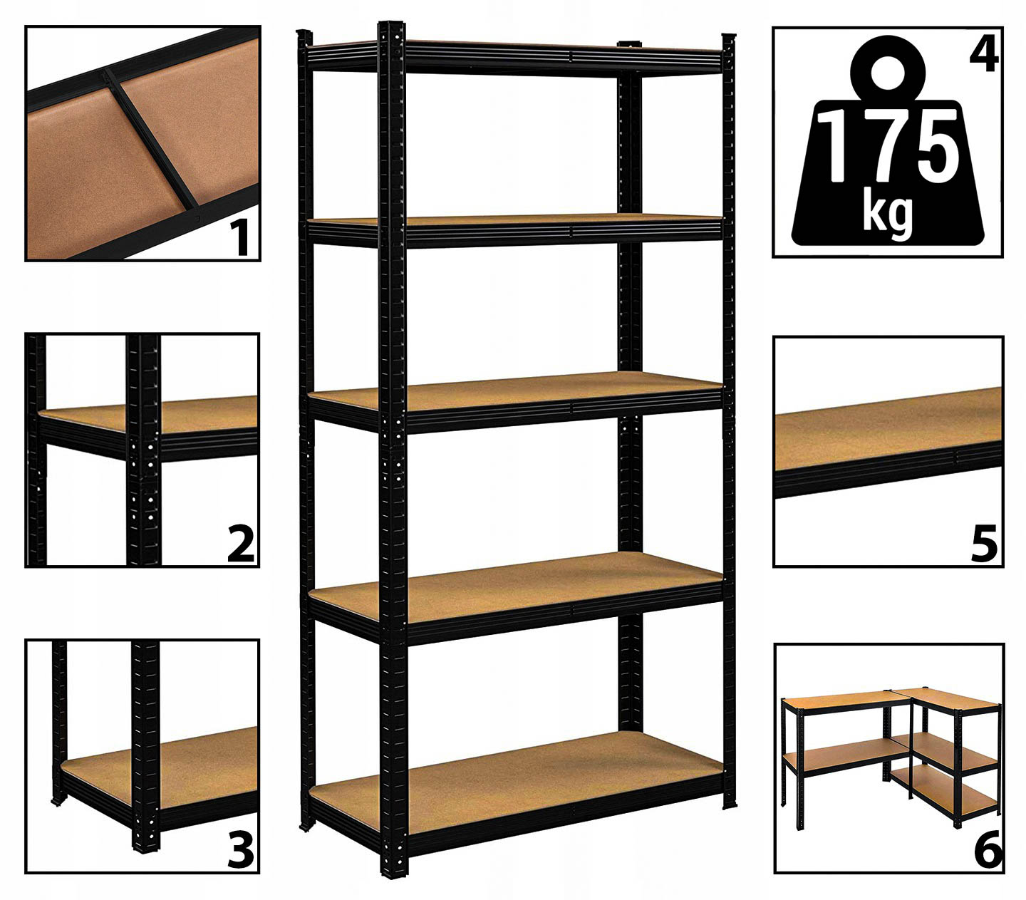 REGAŁ MAGAZYNOWY GARAŻOWY BIUROWY MOCNY METALOWY DO PIWNICY SPIŻARNI Kod producenta REGAŁ MAGAZYNOWY MOCNY WYTRZYMAŁY