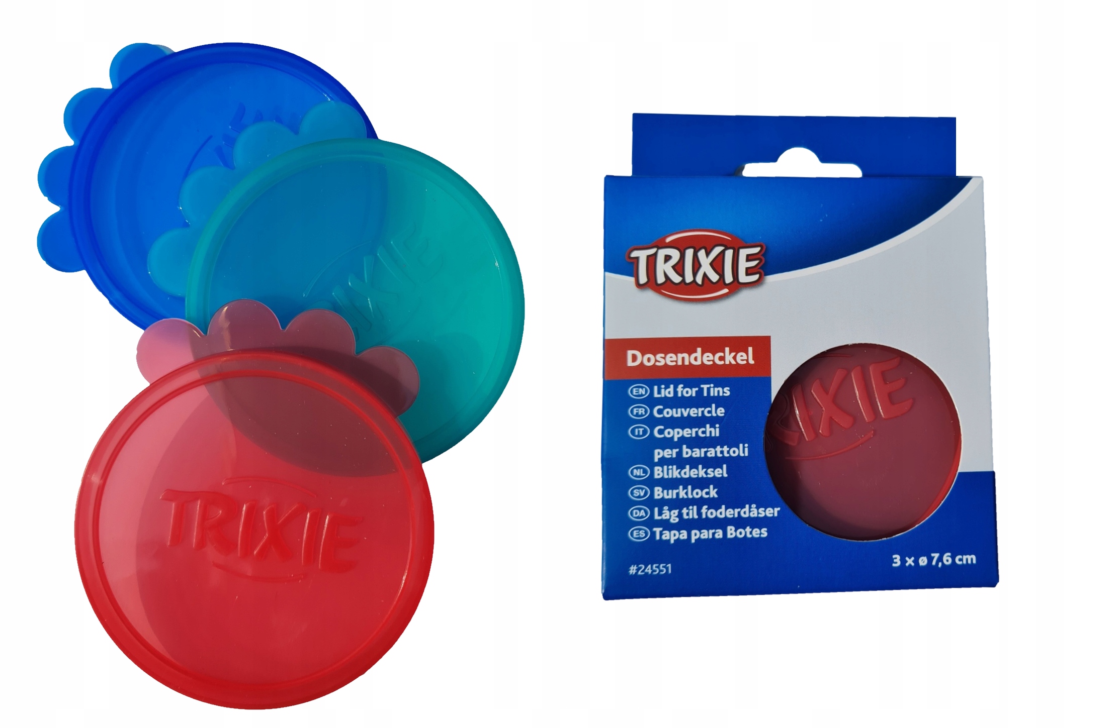 

Trixie pokrywki na Małą puszkę 7,5 cm 3szt.