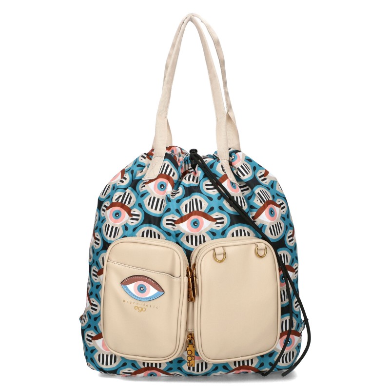 Ego Batoh kabelka Přes Rameno Sada 2v1 Motiv Oka Kůže Eko Logo