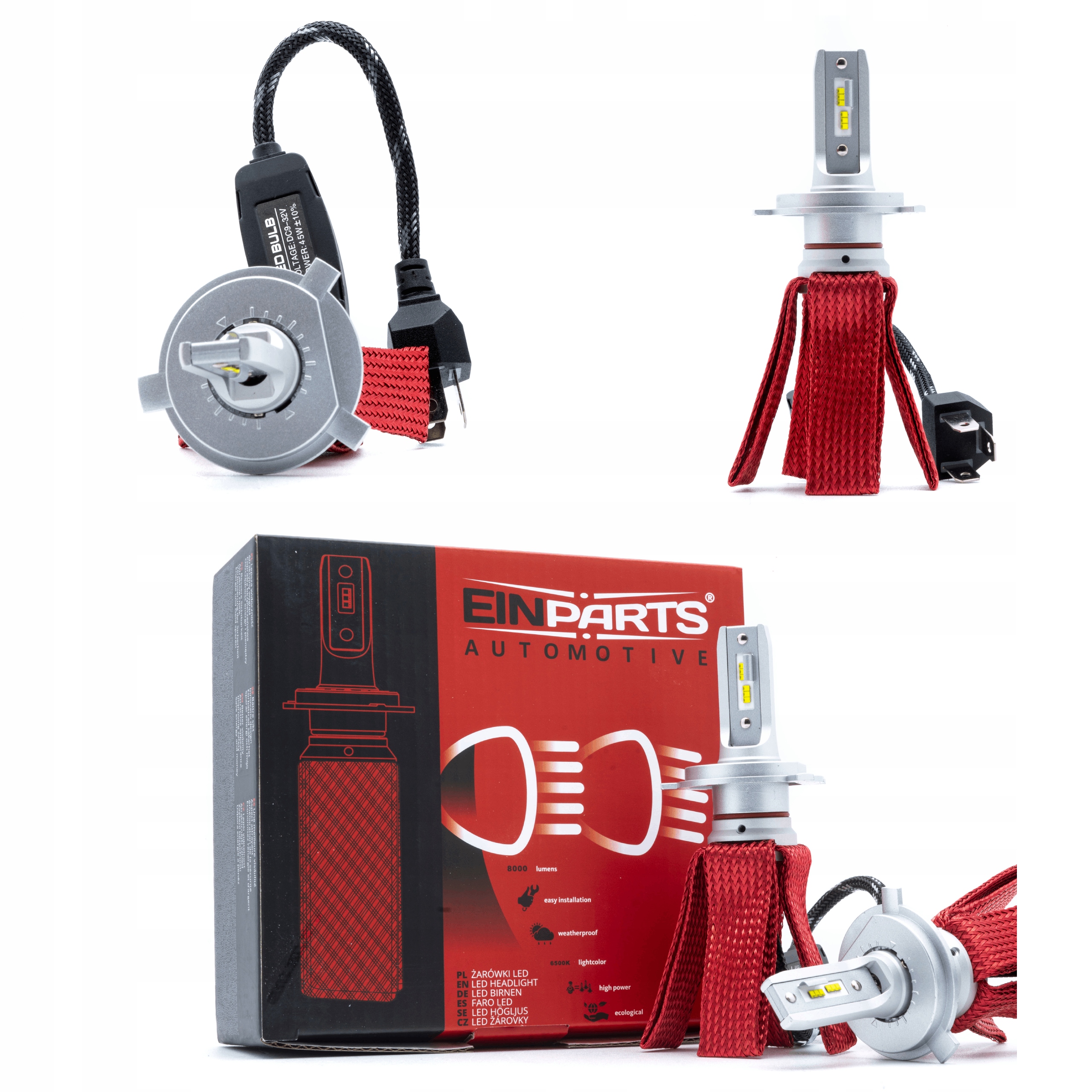 Einparts Octopus Led H4 Chladná Biela 6000K Can Bus