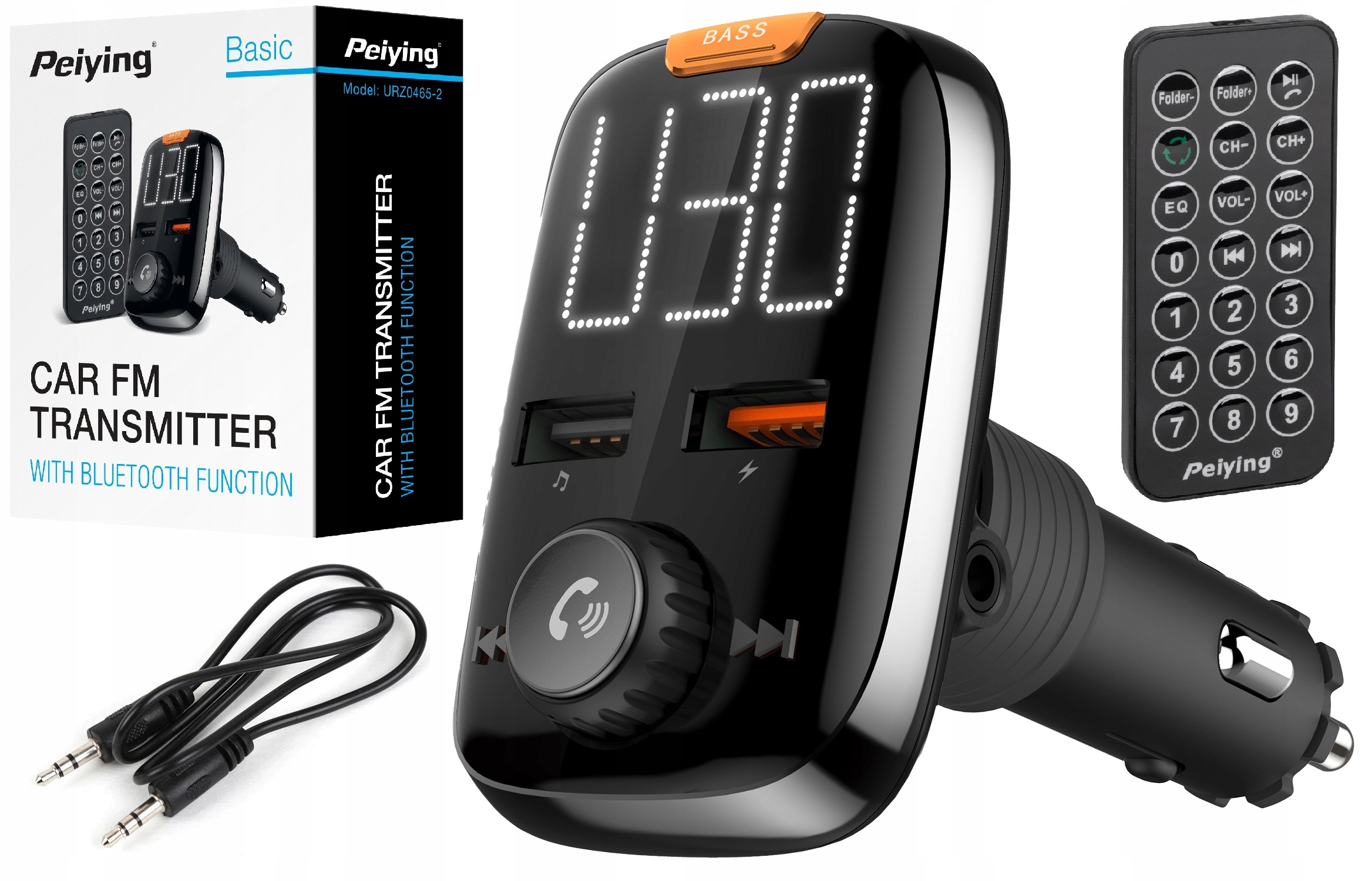 TRANSMITER FM ŁADOWARKA QC 3A BT 5.0 PEIYING BASS