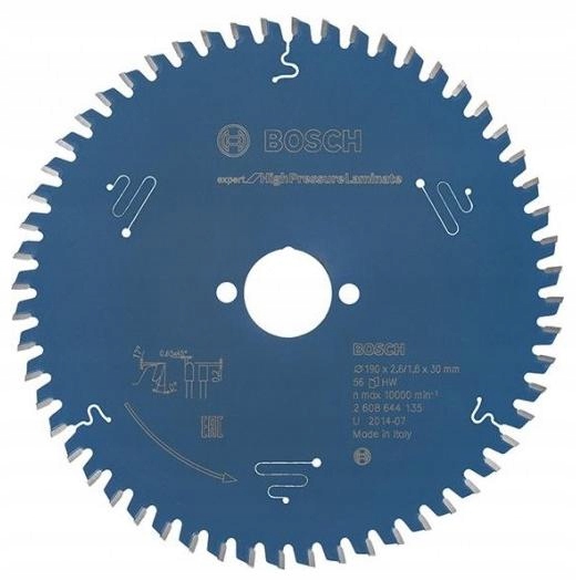 Tarcza pilarska do laminatu 190x30x2,6mm 56Z (2608644135) Bosch