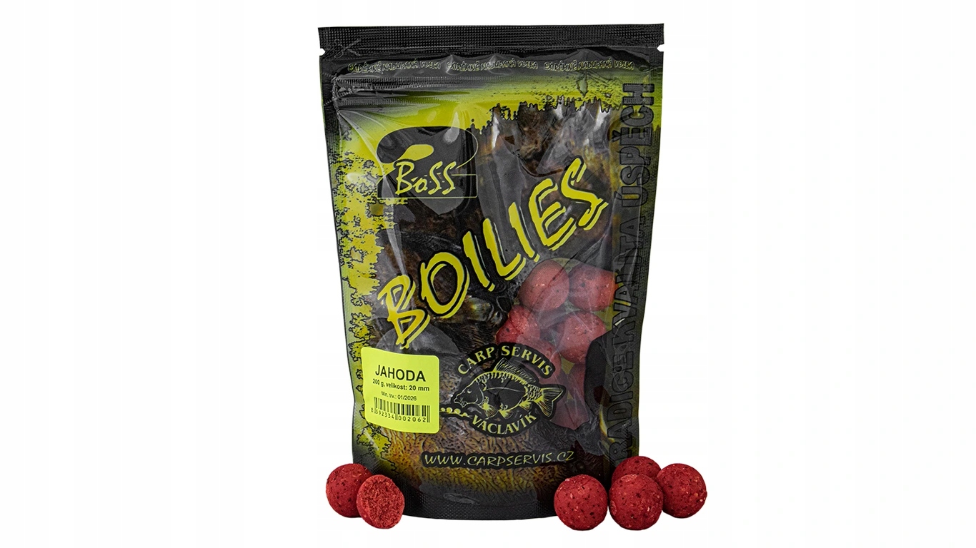 Csv Carp Servis Václavík kulki proteinowe Boss2 Truskawka 20mm Opakowanie: 200g