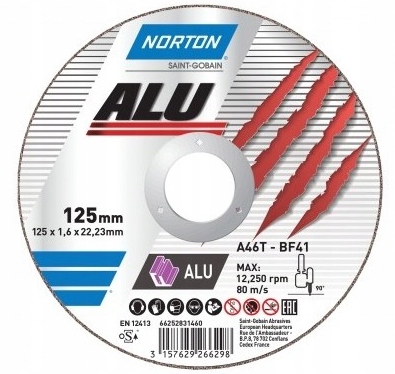 Tarcza do aluminium 125x1,0 Norton