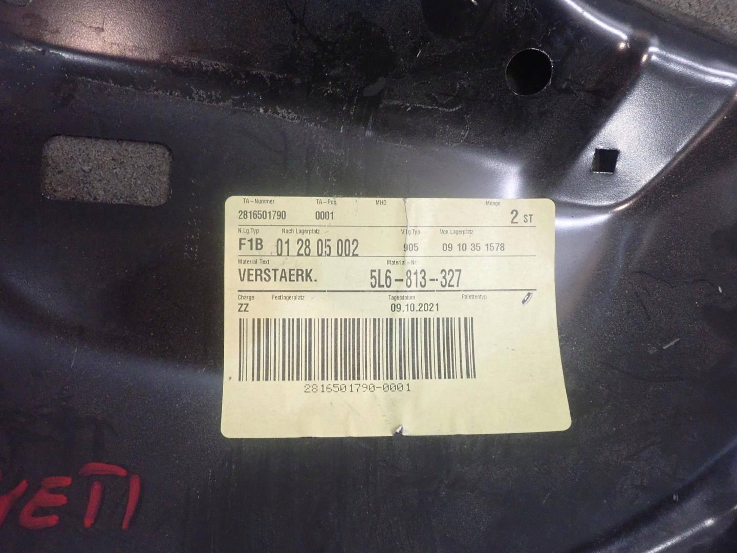 Okular lights left rear part SKODA YETI 5L6813327