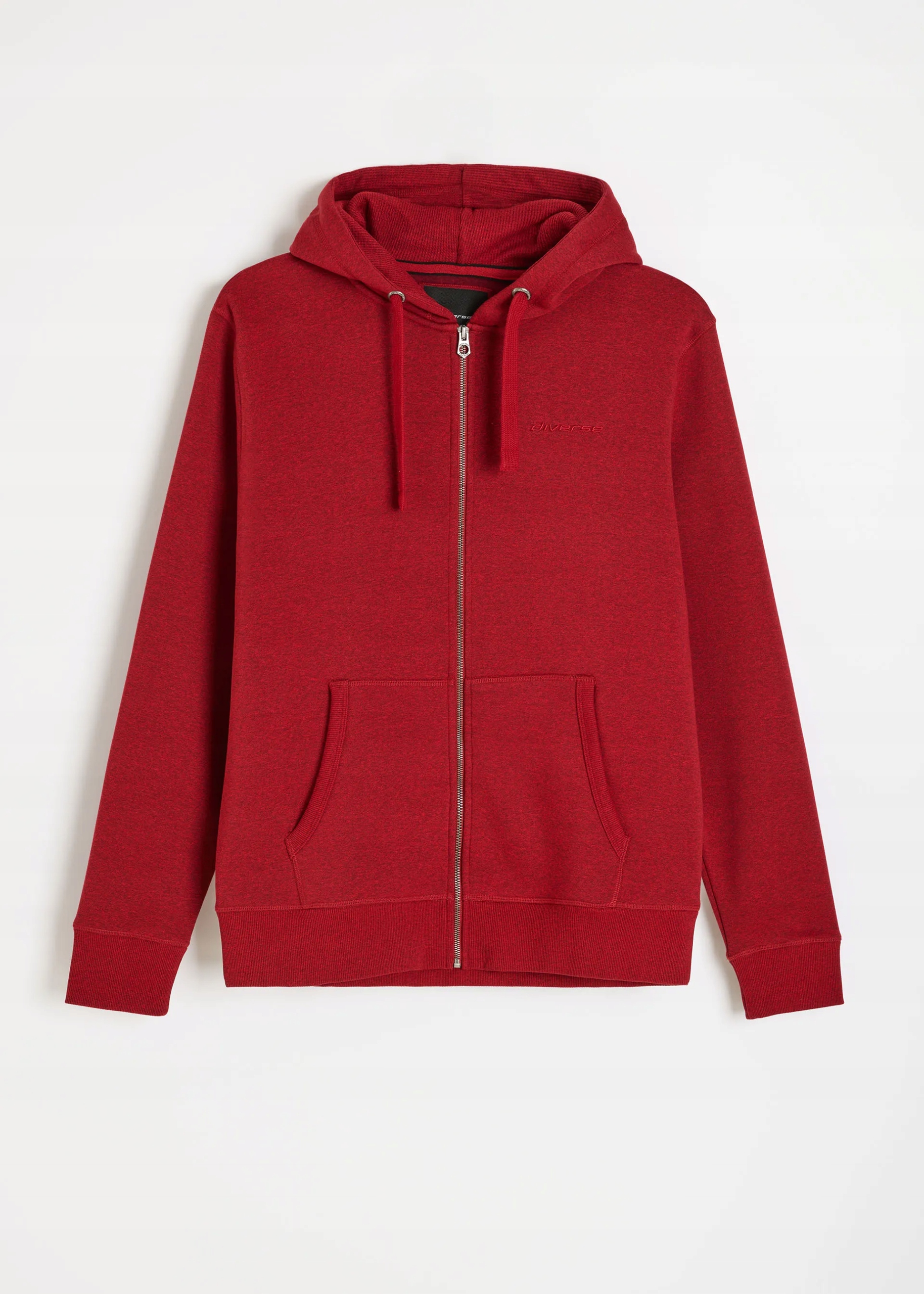 Bluza męska rozpinana z kapturem Diverse Lonos 262 Czerwony Melanż L