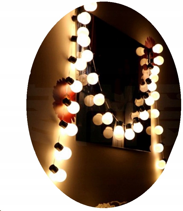 

Girlanda Led żarówki mleczna ciepła 10m gęsta