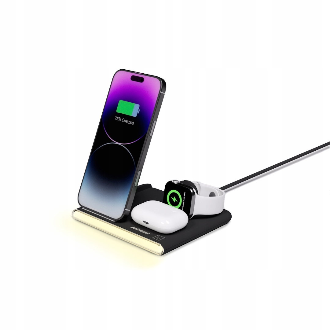 Indukční nabíječka Qi 4v1 pro chytré hodinky Chytré Hodinky Sluchátka Led lampa