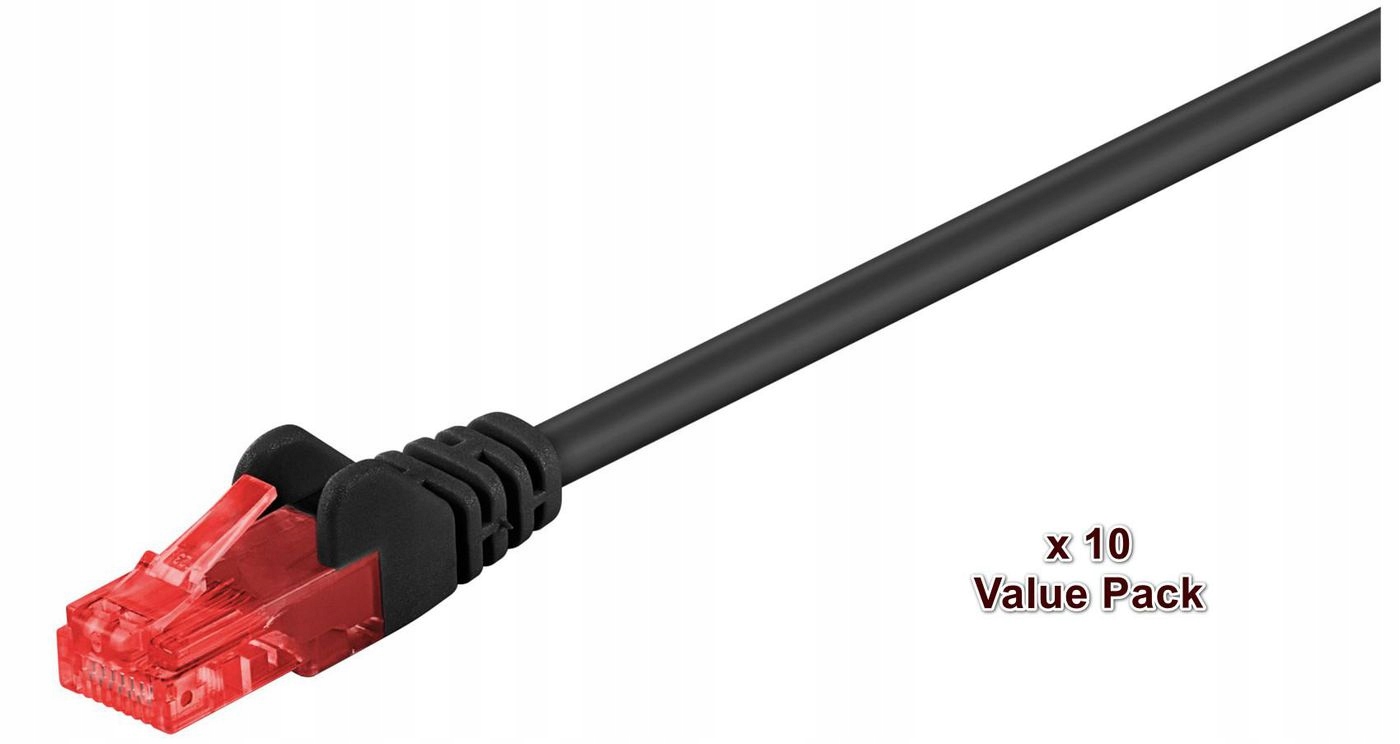 MicroConnect U/UTP CAT6 7M czarny10 OPAK
