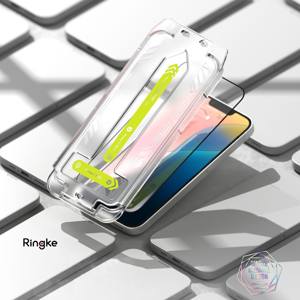 Ringke Easy Slide Tempered Glass 2-pak szkła na iPhone 16e czarne
