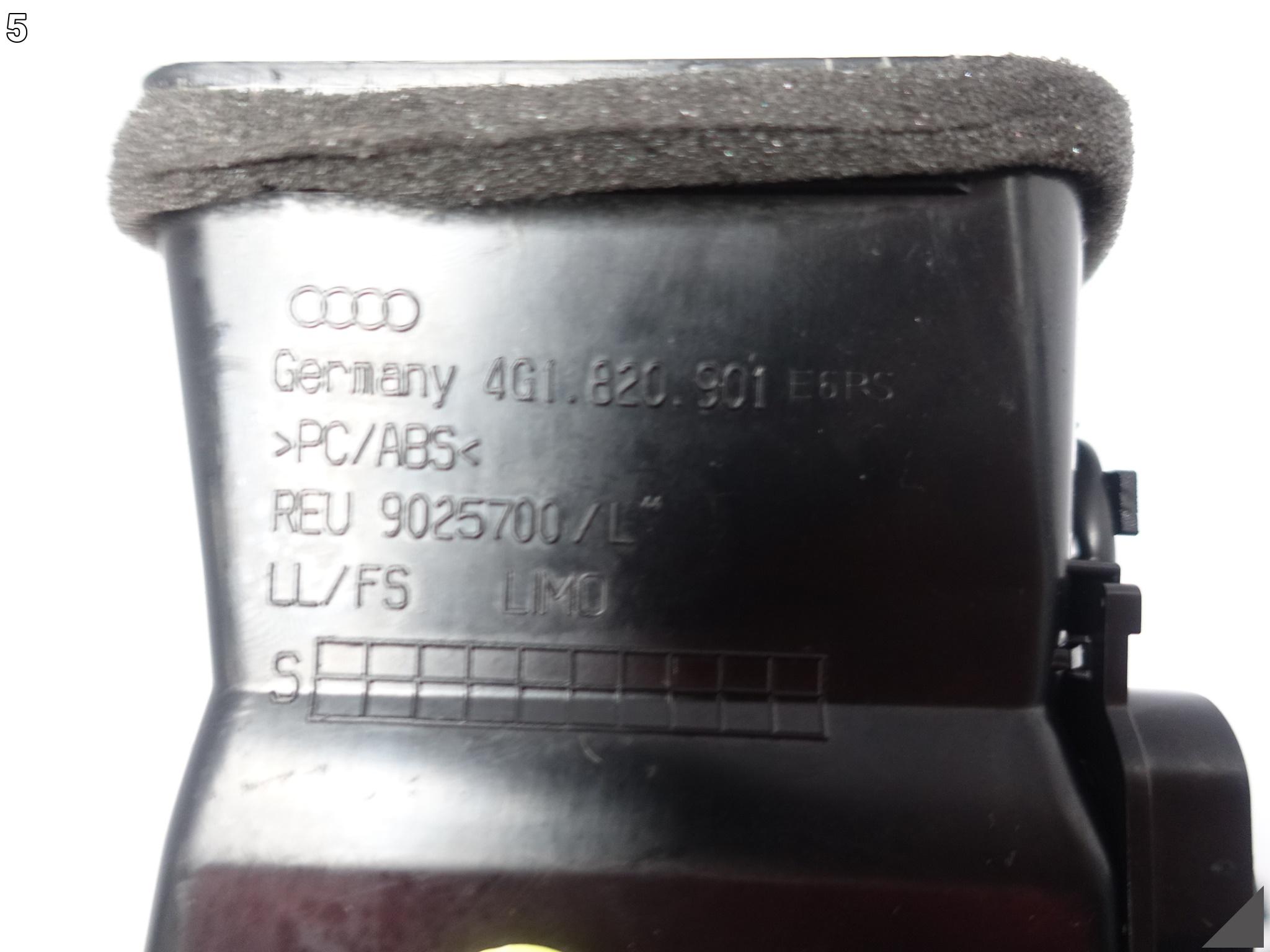 AUDI A7 S7 A6 S6 4G8 4G0 C7 10-18 grid air conditioning devices side left CHROM cockpit