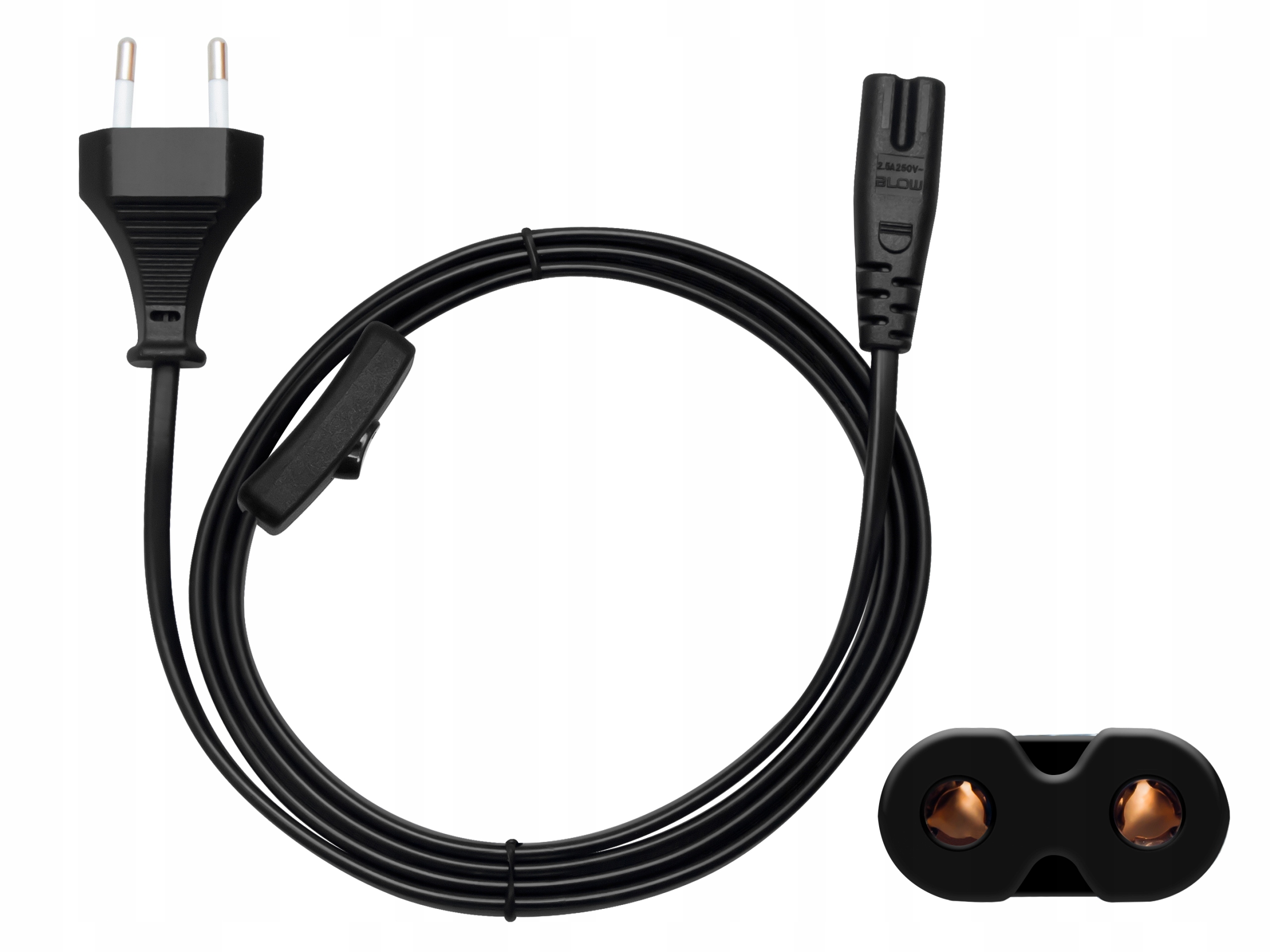 

Kabel zasilający ósemka Blow Rtv +wyłącznik 1,5m