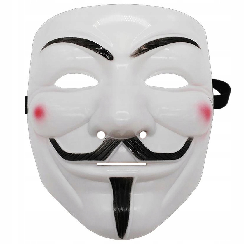 MASKA ANONYMOUS V JAK VENDETTA STOP ACTA ANONIM BIAŁA ANONIMUS PROTEST