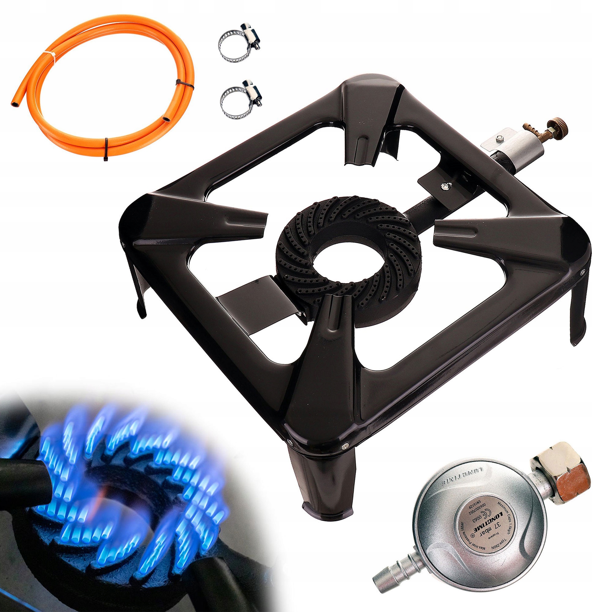 

Taboret gazowy Palnik 8,8 kW 40x40cm Reduktor