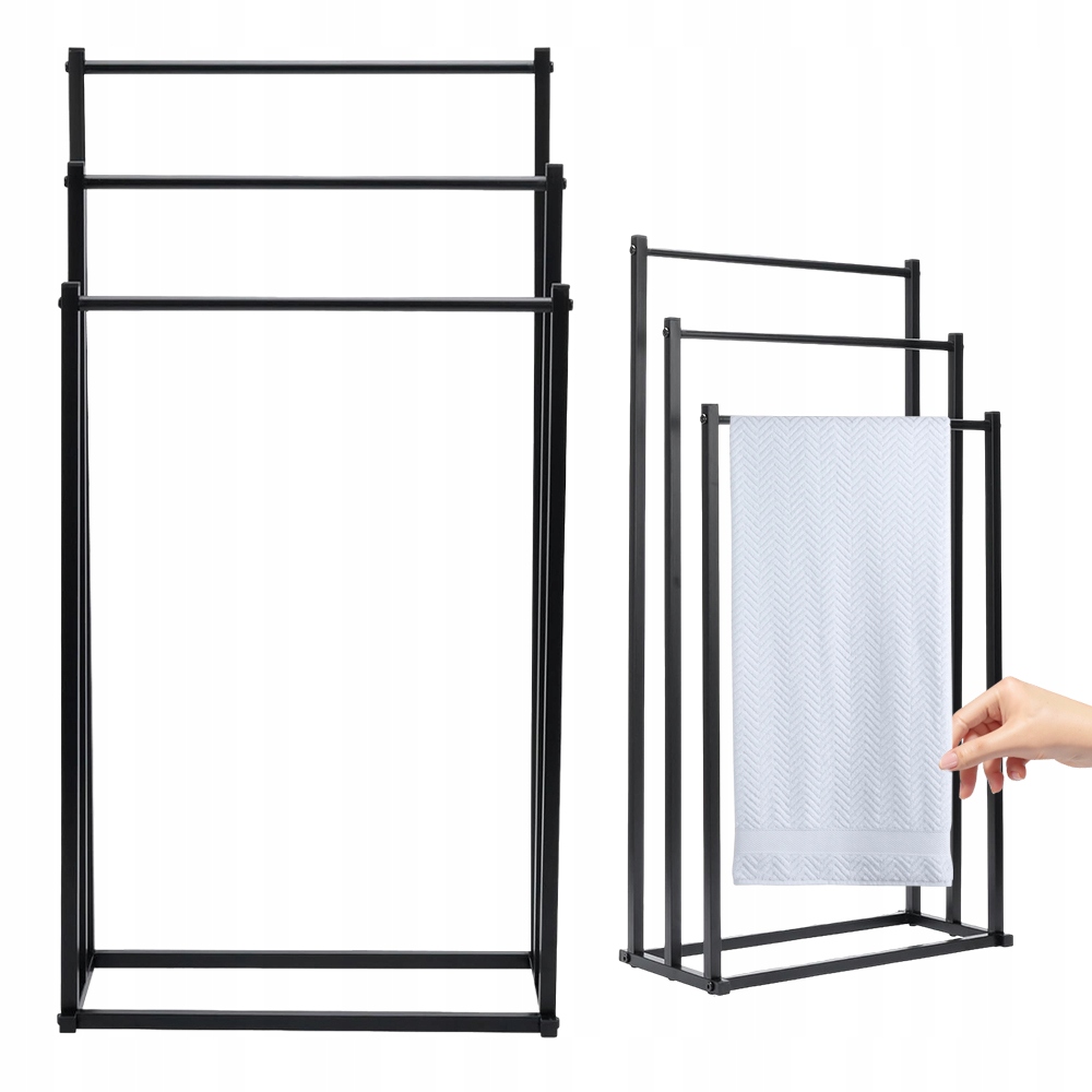 Tříúrovňový Věšák Na Ručníky Ze Slavného Kovu, Odolný Vůči Korozi